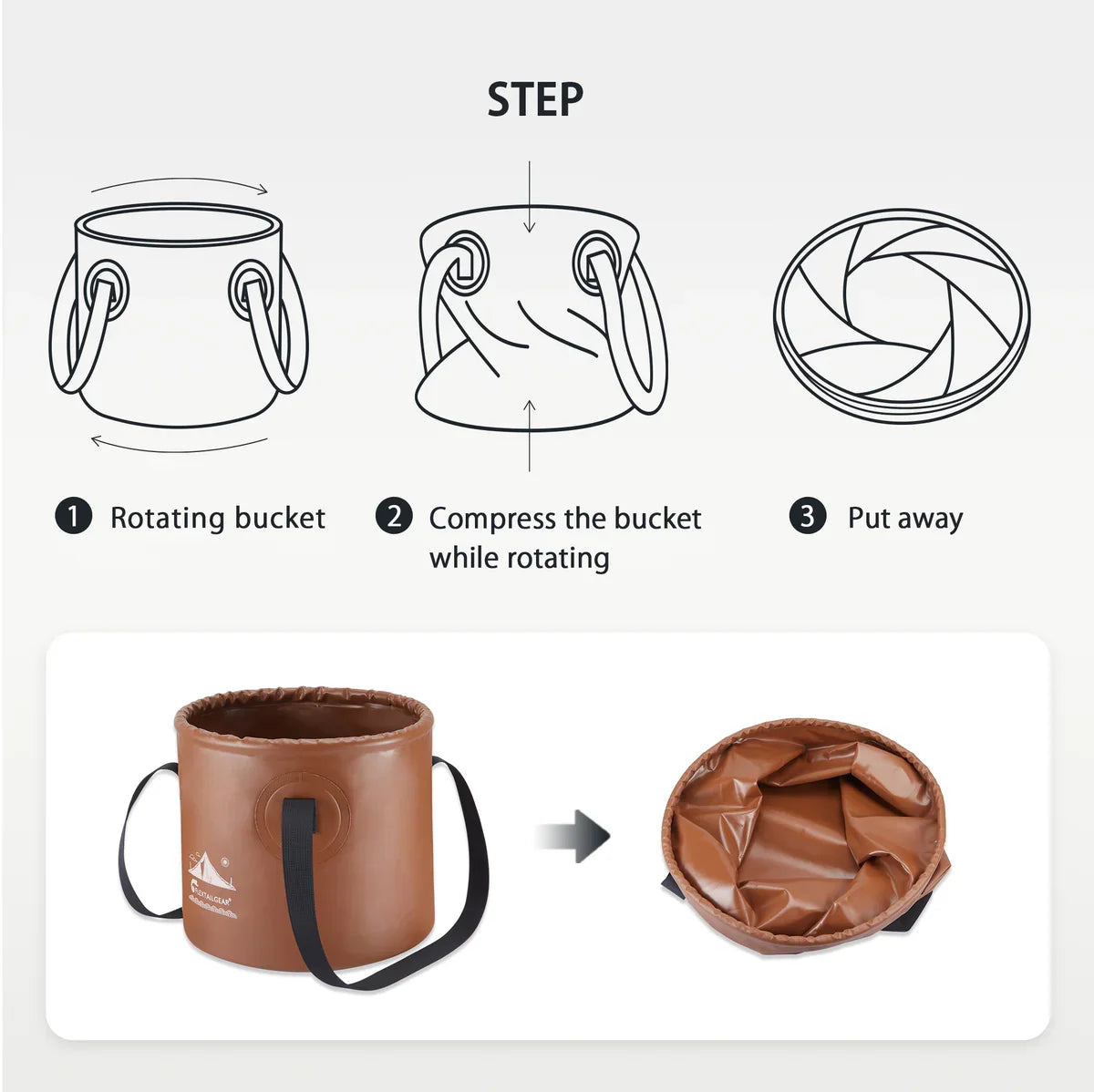 Flextail Gear Cozy Collapsable Camping Bucket