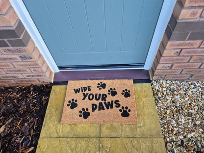 Doormat 60cm x 40cm - 'Wipe Your Paws'