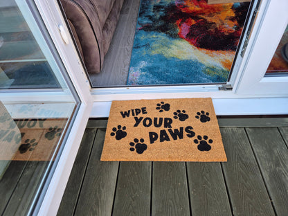 Doormat 60cm x 40cm - 'Wipe Your Paws'