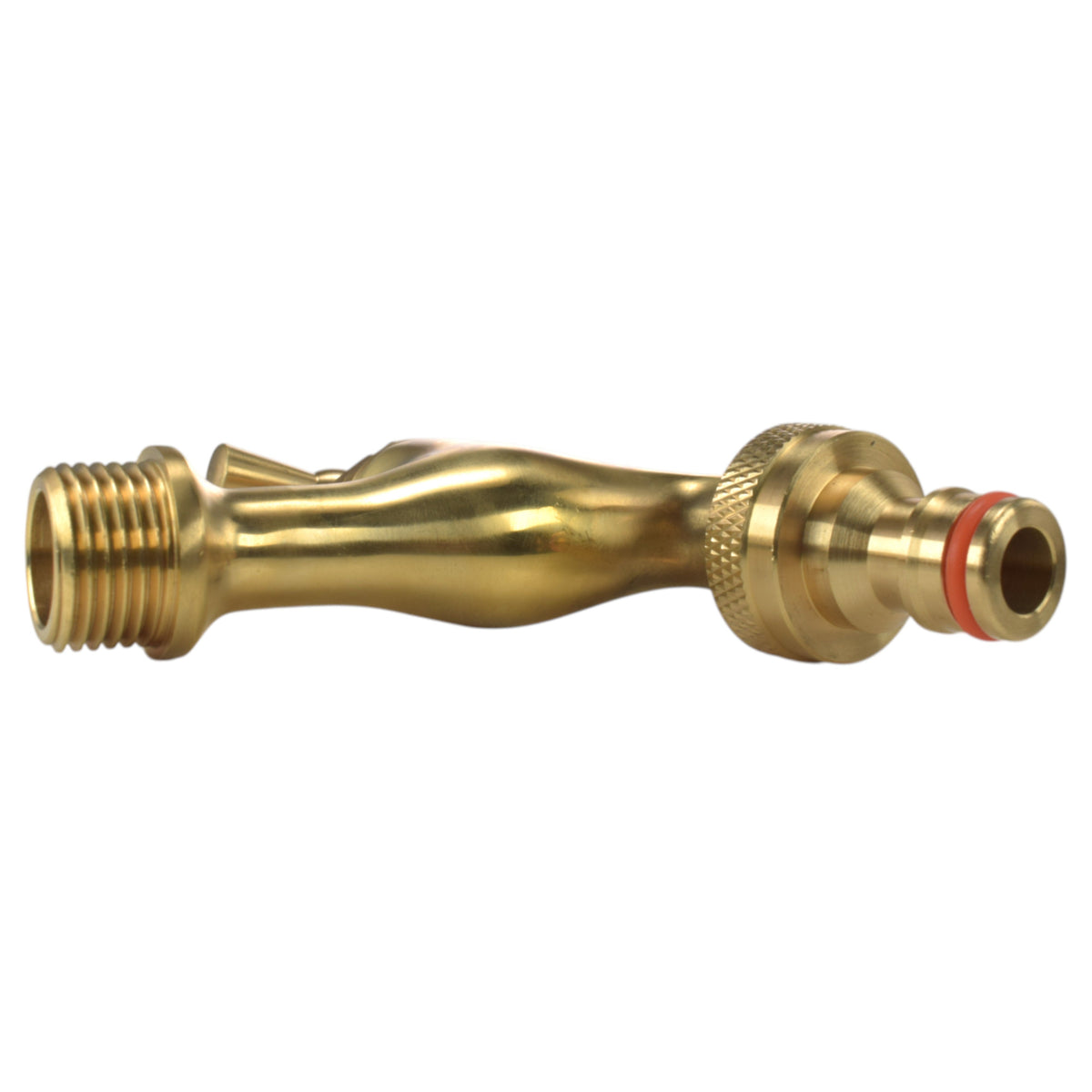 Polished Brass Quick Connector Bib Tap - 1/2" BSP