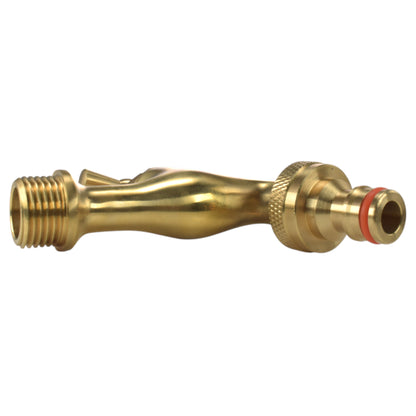 Polished Brass Quick Connector Bib Tap - 1/2" BSP