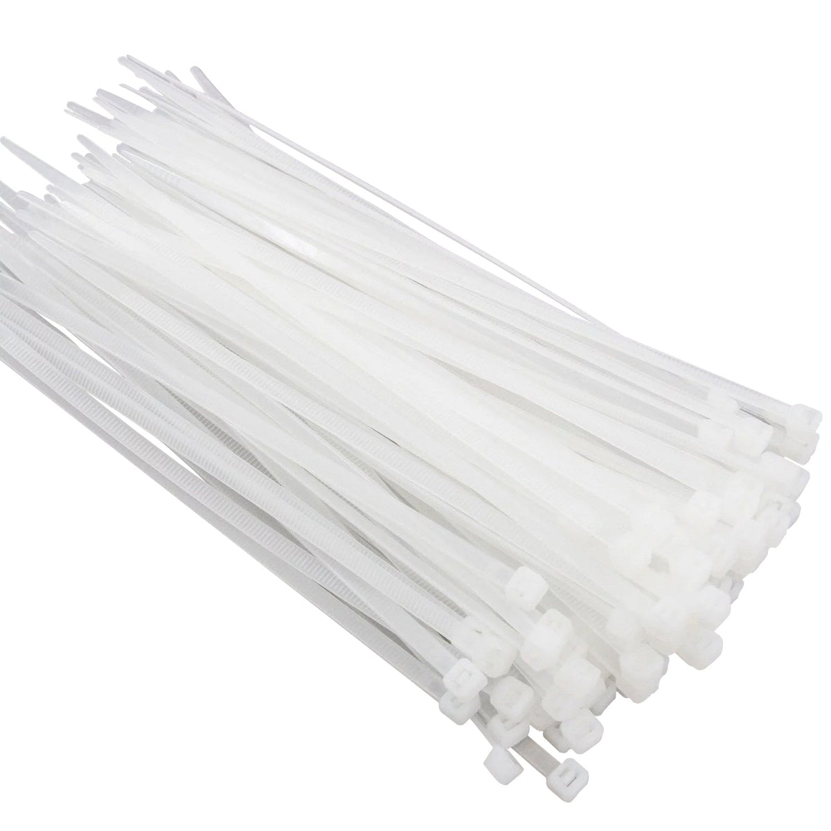 100x White Heavy Duty Nylon Cable Ties