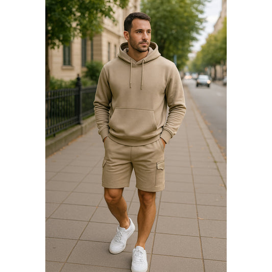 Hoodie and Short Co-Ord Set Mens - 7 Colour Options