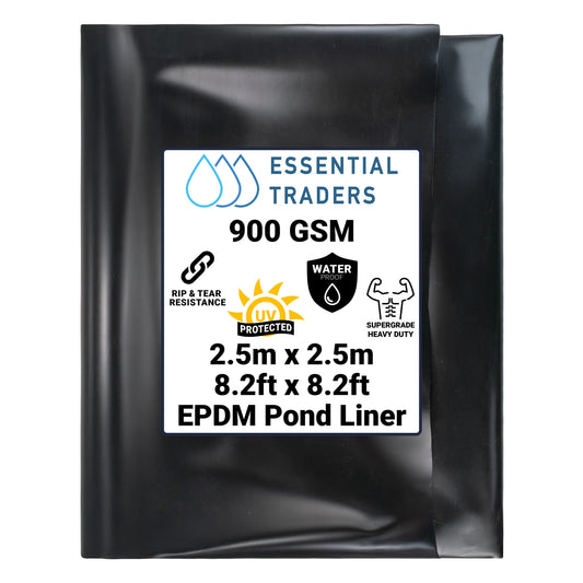 2.5m x 2.5m Pond Liner EPDM Rubber 900 GSM
