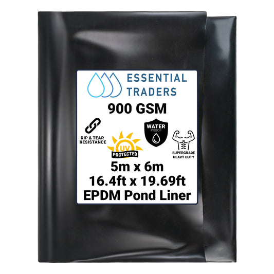 5m x 6m EPDM Rubber Pond Liner - 900 GSM