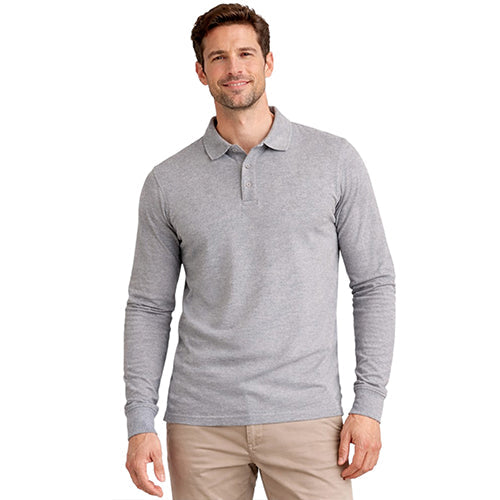 Mens Long Sleeve Cotton Polo Shirt - 1268-4