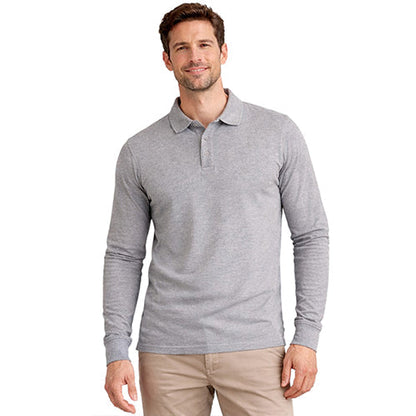 Mens Long Sleeve Cotton Polo Shirt - 1268-4