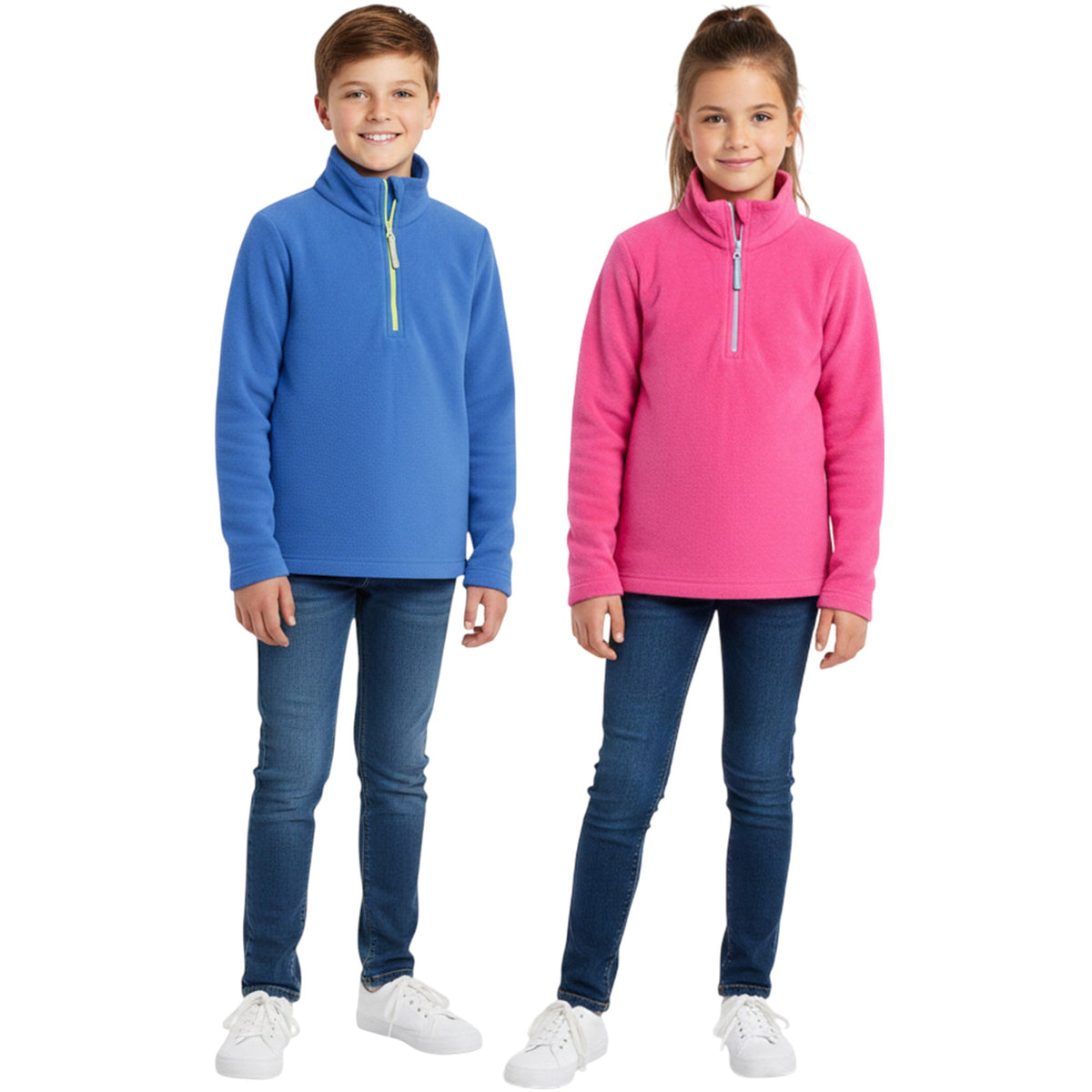 Kids Unisex Fleece Top – 1/4 Zip - 9 Colour Options
