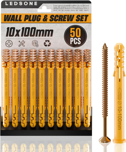 Anti Slip Wall Plug and Screw Set Heavy Duty Fixings