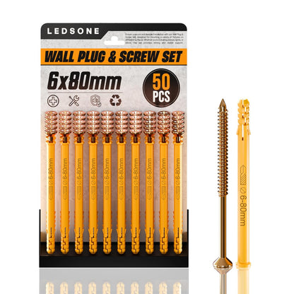 Anti Slip Wall Plug and Screw Set Heavy Duty Fixings