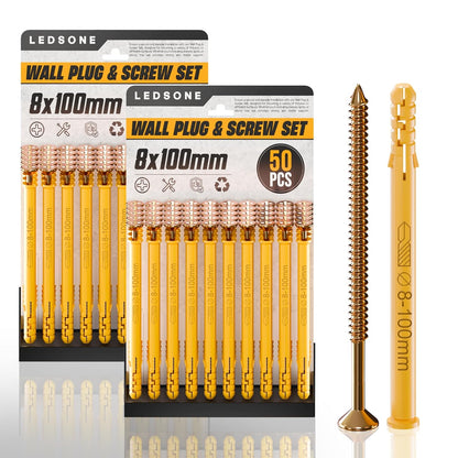 Anti Slip Wall Plug and Screw Set Heavy Duty Fixings
