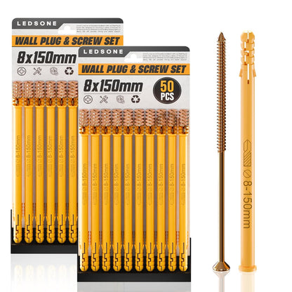 Anti Slip Wall Plug and Screw Set Heavy Duty Fixings