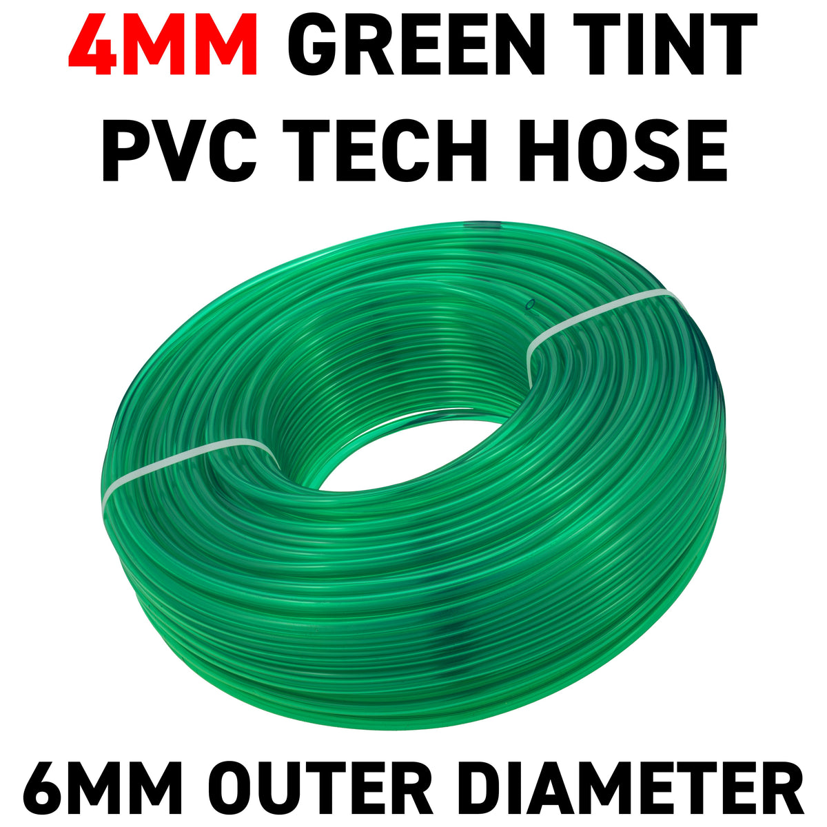 4mm PVC Technical Hose - Green