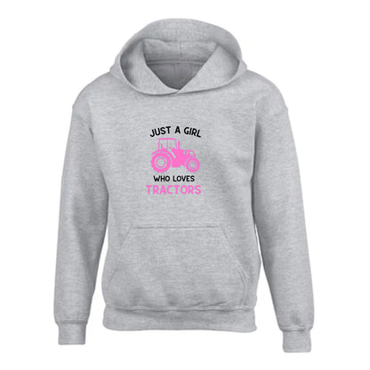 Girls Tractor Hoodie - 5 colours