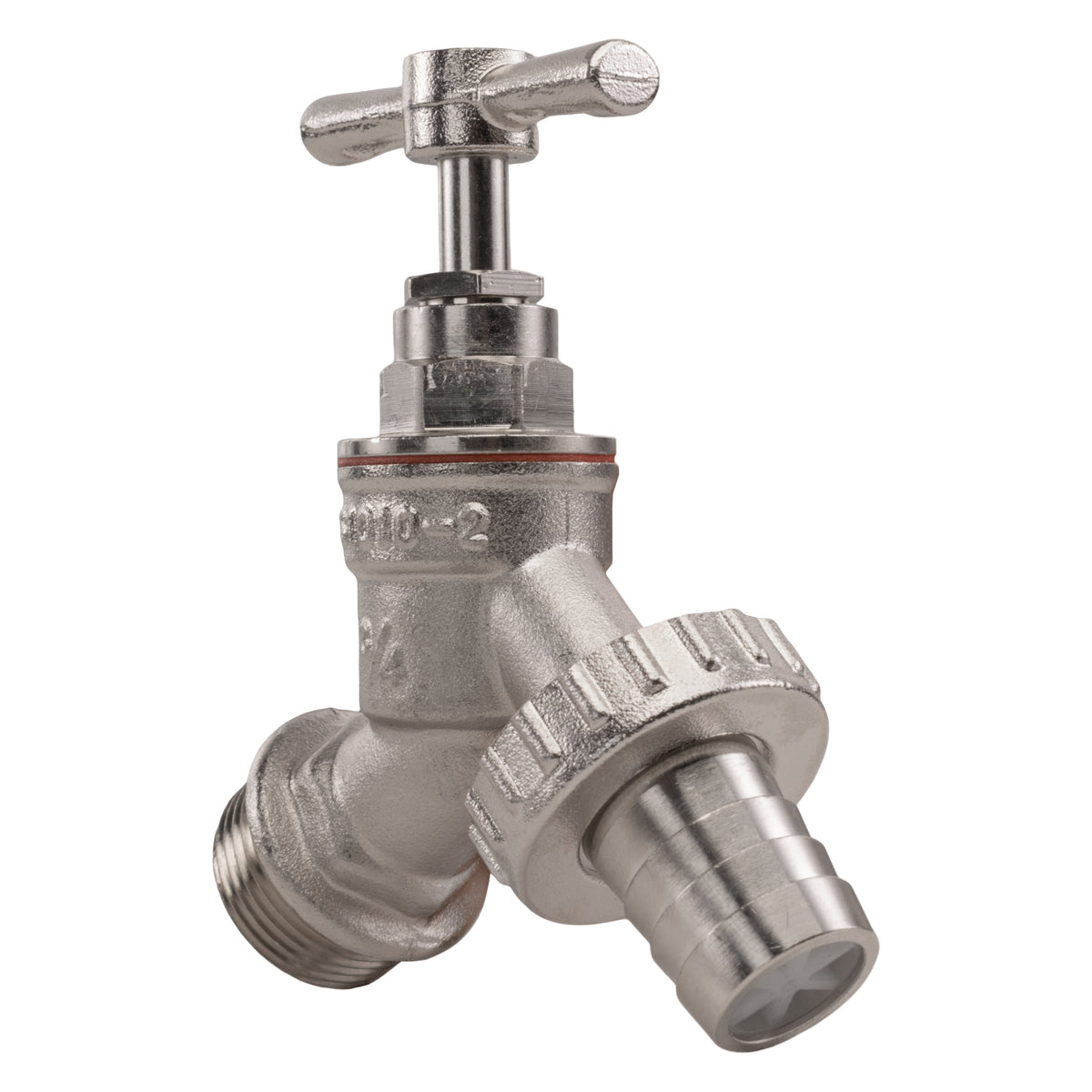 Nickel Plated Brass Barbed Bib Tap - 3/4" BSP