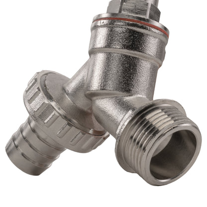 Nickel Plated Brass Barbed Bib Tap - 3/4" BSP