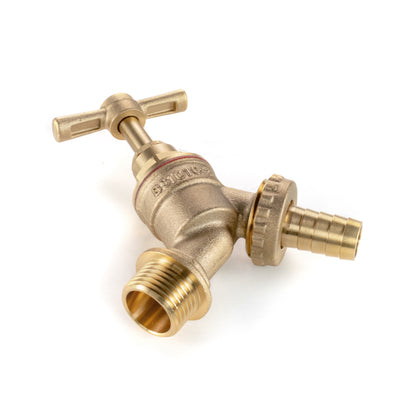 Brass Barbed Bib Tap, 3/4" BSP
