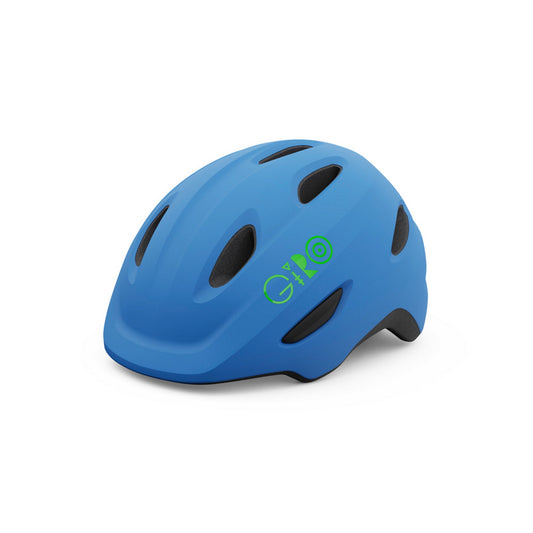 Giro Scamp Kids Cycle Helmet, Matte Blue/Lime - XS 45-49cm (Age 1-4)