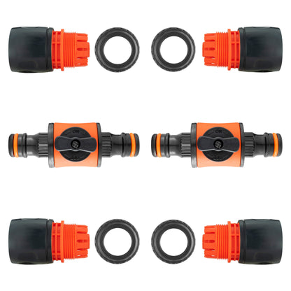 In-Line Valve with Quick Connectors - 6 Piece Set