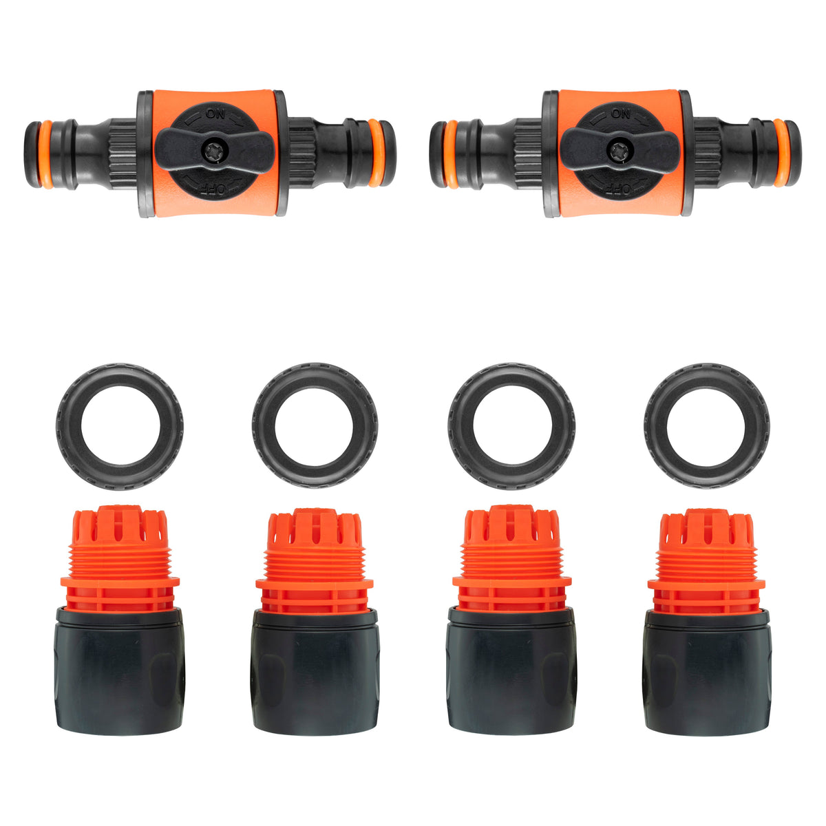 In-Line Valve with Quick Connectors - 6 Piece Set