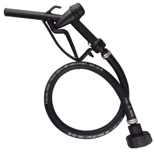 Fuel Nozzle with 3/4" R6 Rubber Hose & S60X6 Adapter