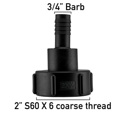 Fuel Nozzle with 3/4" R6 Rubber Hose & S60X6 Adapter