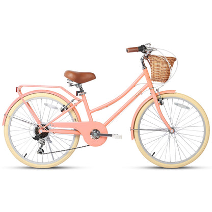 Glerc 24 Inch Beach Cruiser Hybrid Kids Bike Missy - 6 Colour Options