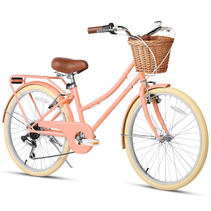 Glerc 24 Inch Beach Cruiser Hybrid Kids Bike Missy - 6 Colour Options