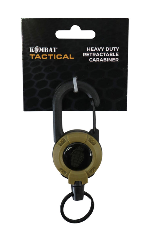 Kombat UK Retractable Carabiner Heavy Duty - 3 Colour Options