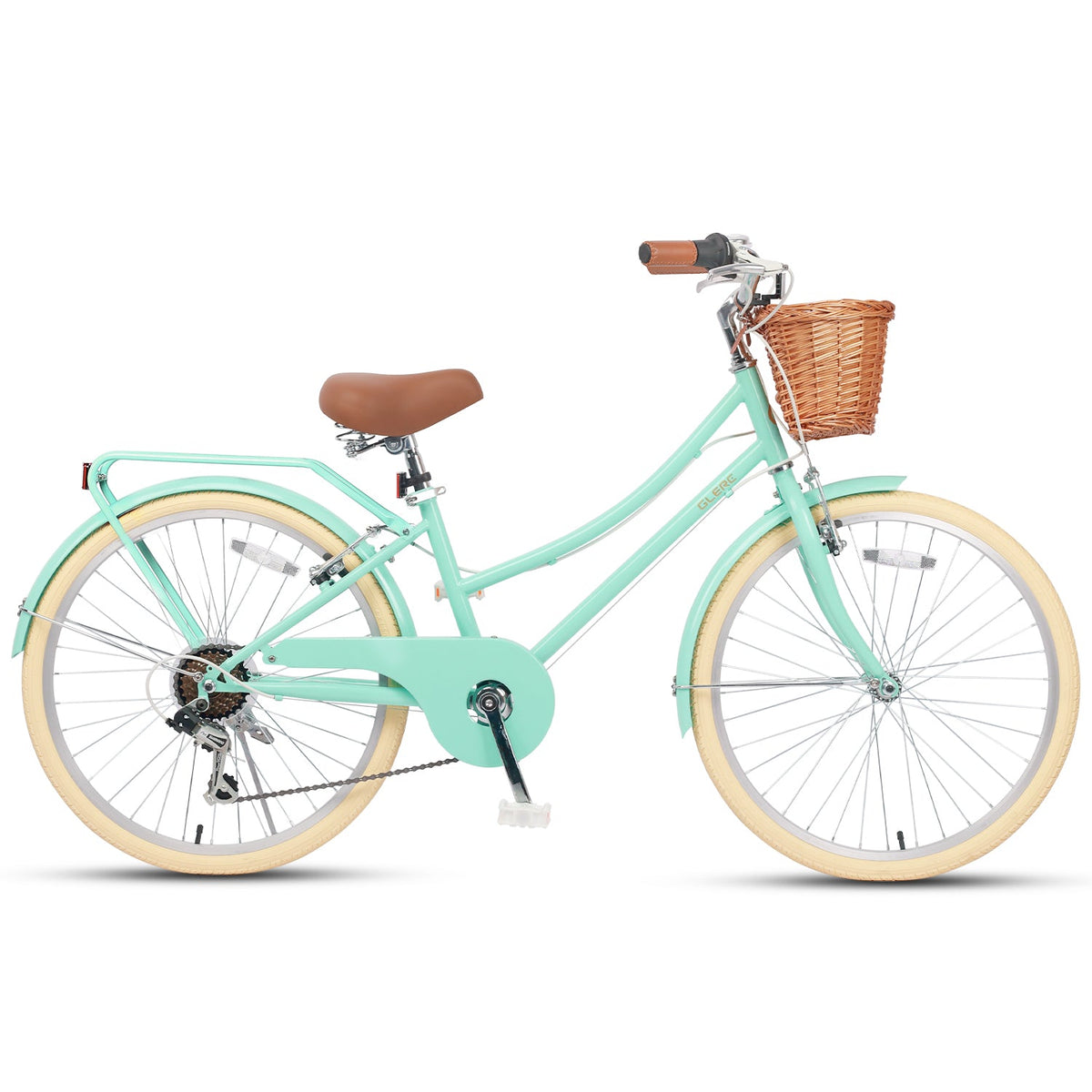 Glerc 24 Inch Beach Cruiser Hybrid Kids Bike Missy - 6 Colour Options