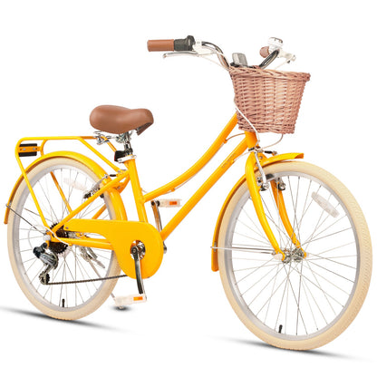 Glerc 24 Inch Beach Cruiser Hybrid Kids Bike Missy - 6 Colour Options