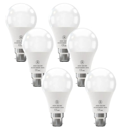 9W LED A60 Bulb B22 Bayonet Cap