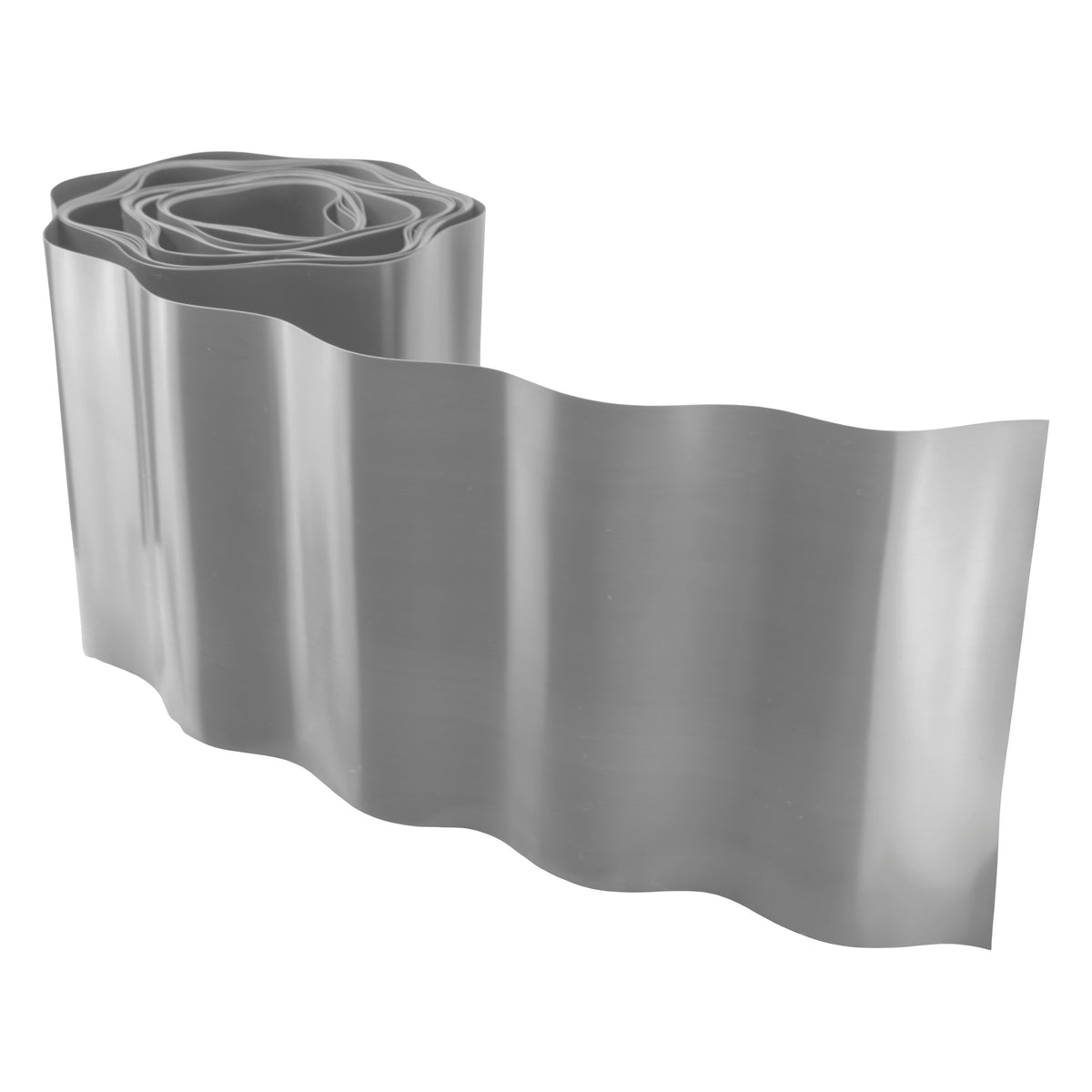 Crinkled Flexible Lawn Edging Light Grey - 15cm Height