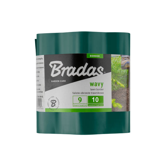 Green Crinkled Flexible Lawn Edging - 10cm Height