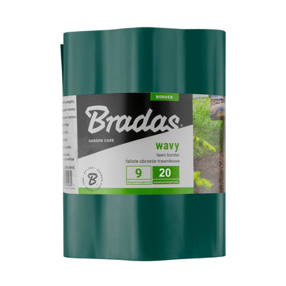Crinkled Flexible Lawn Edging Green - 20cm Height