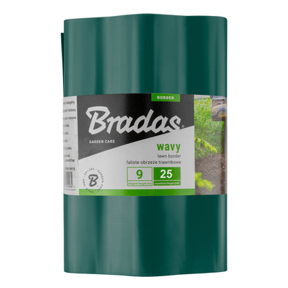 Crinkled Flexible Lawn Edging Green - 25cm Height