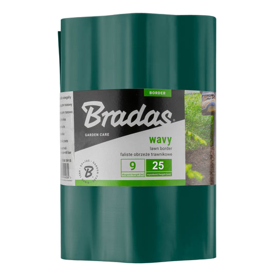Crinkled Flexible Lawn Edging Green - 25cm Height