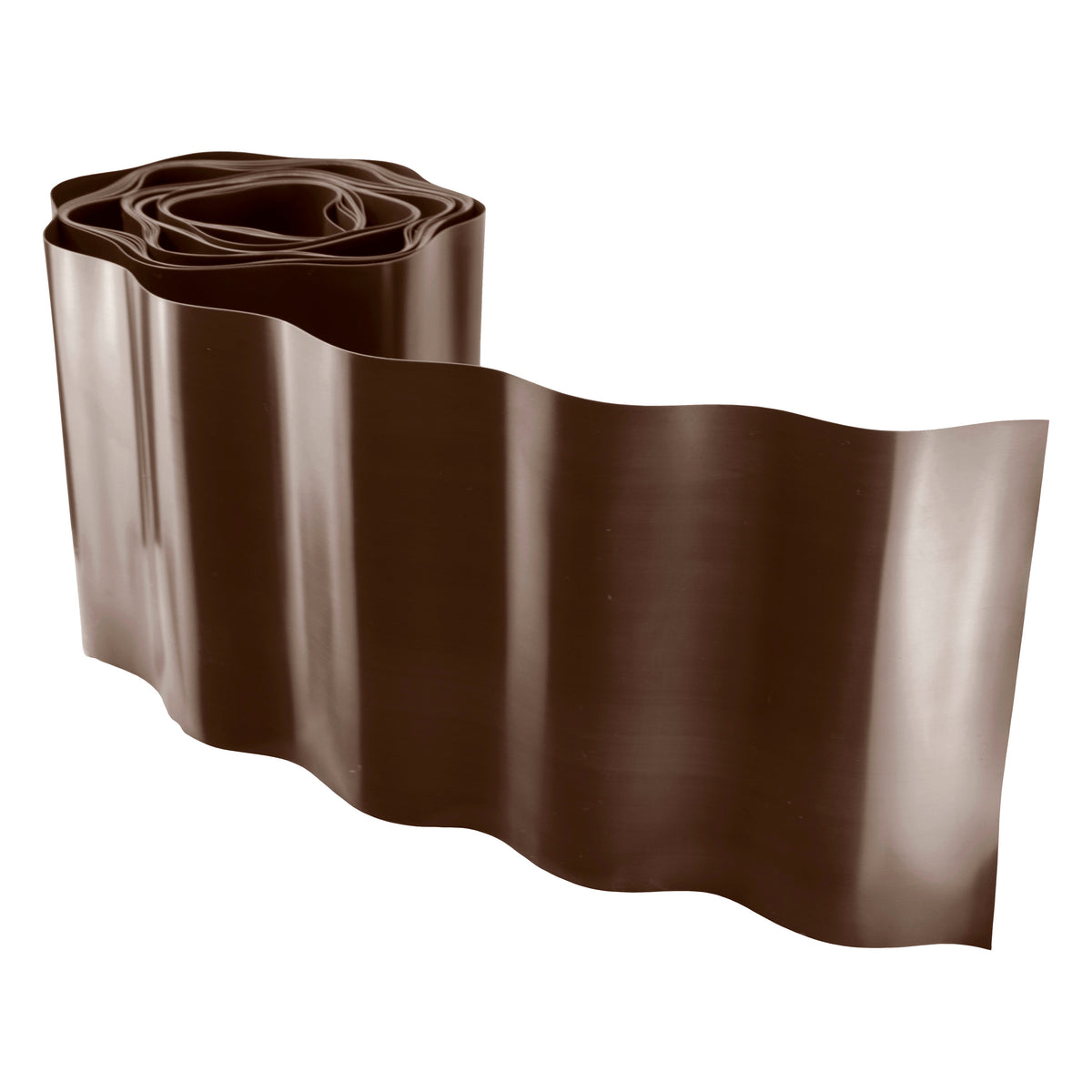 Crinkled Flexible Lawn Edging Brown - 25cm Height