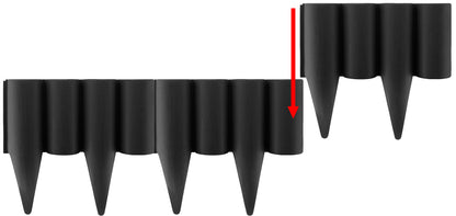Palisade Lawn Edging Black Wood Effect -  2.5m