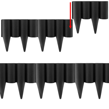 Palisade Lawn Edging Black Wood Effect -  2.5m
