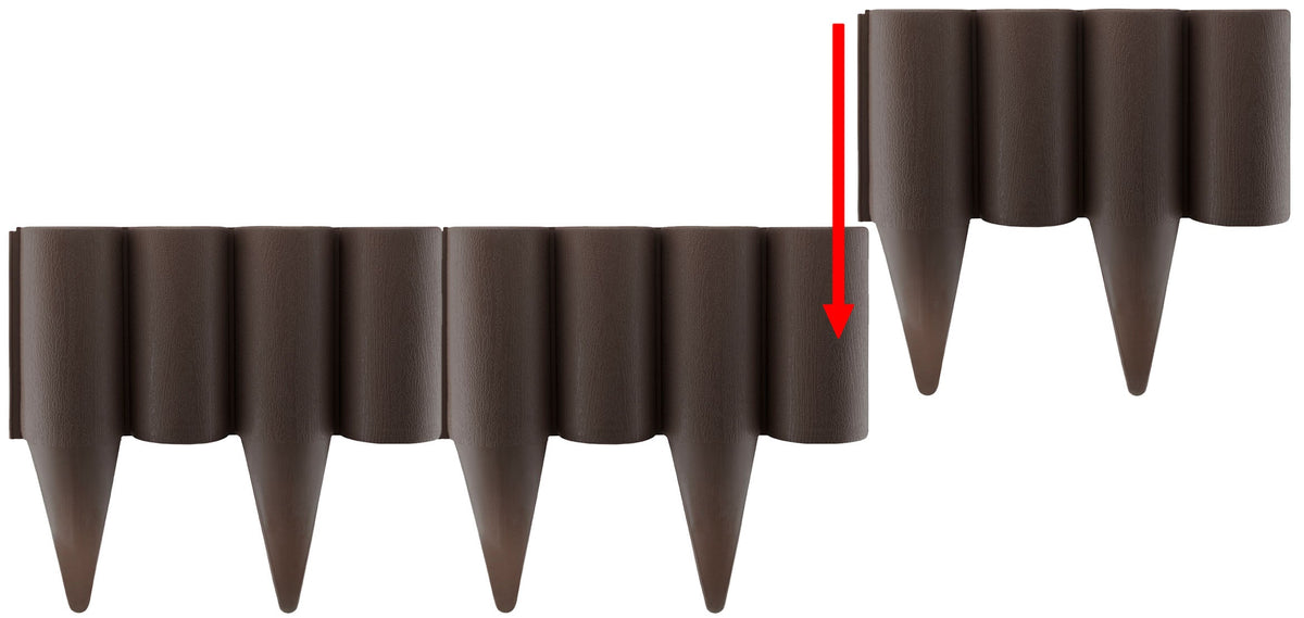 Palisade Lawn Edging Brown Wood Effect -  2.5m