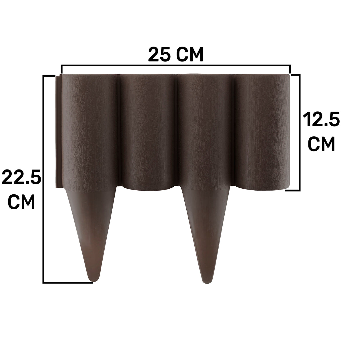 Palisade Lawn Edging Brown Wood Effect -  2.5m