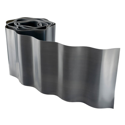 Crinkled Flexible Lawn Edging Dark Grey - 20cm Height