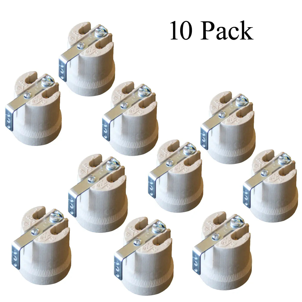 E27 Ceramic Heat Bulb Holder Edison Screw White 60W