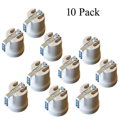 E27 Ceramic Heat Bulb Holder Edison Screw White 60W