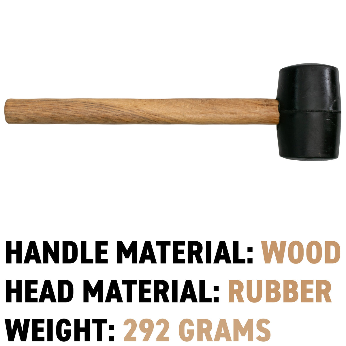 Rubber Mallet with Wooden Handle