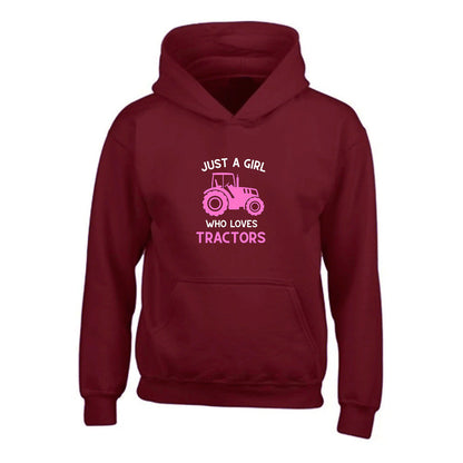 Girls Tractor Hoodie - 5 colours