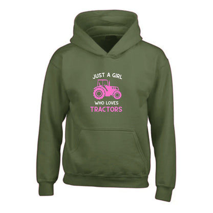 Girls Tractor Hoodie - 5 colours