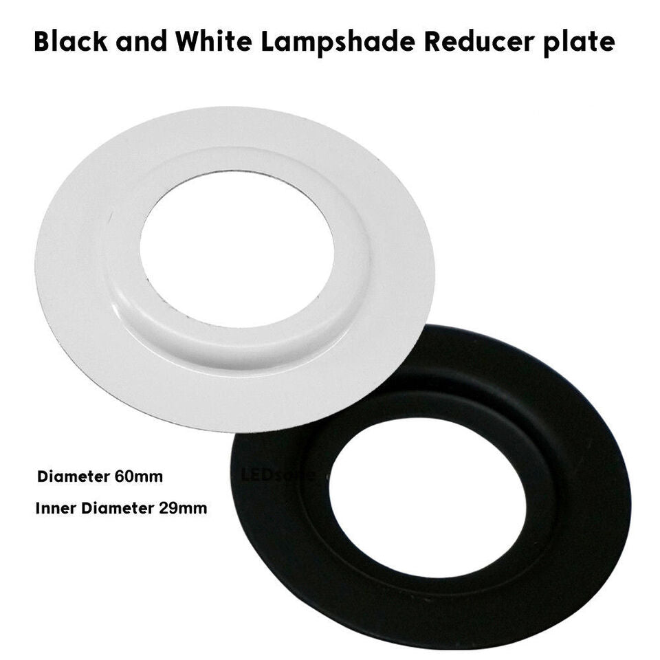 Metal Lampshade Reducer Ring Plate Light Fitting - 2 Pack
