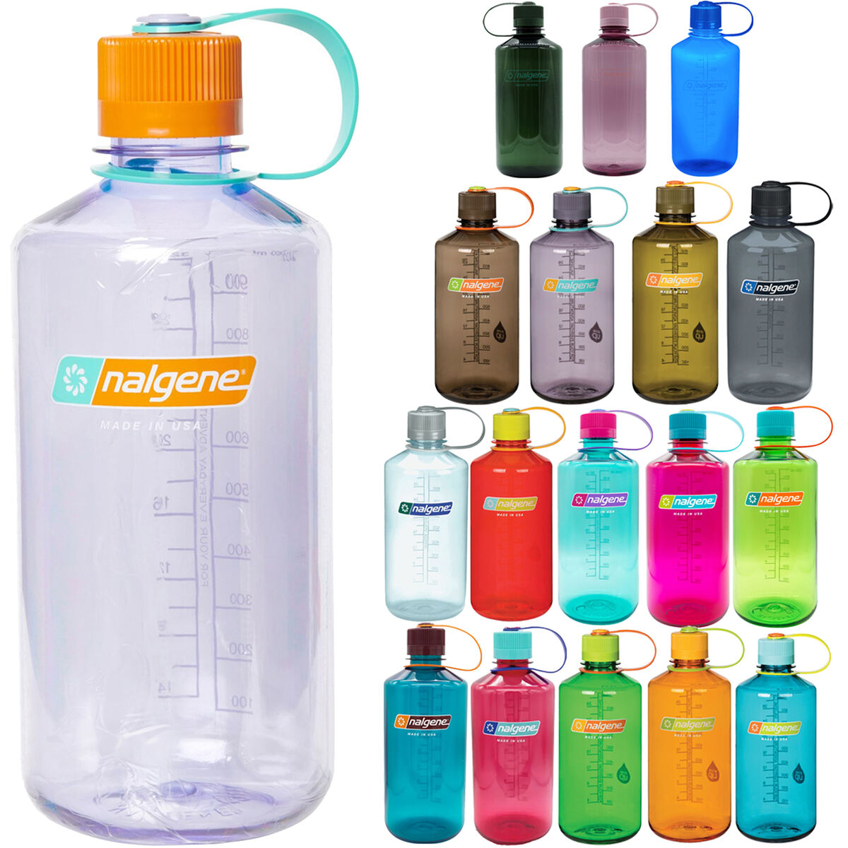1 Litre Bottle Nalgene Sustain Narrow Mouth  - 14 Colour Options
